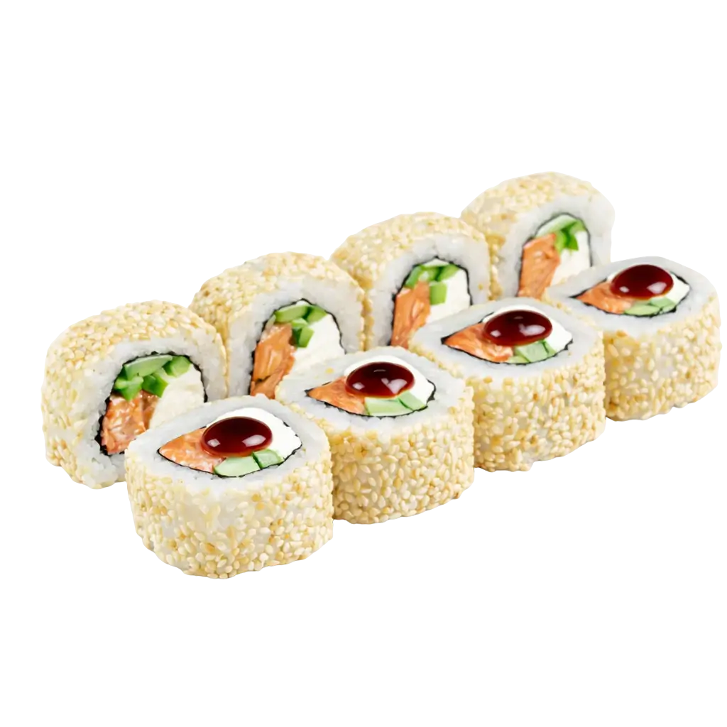 Терияки ролл в кунжуте